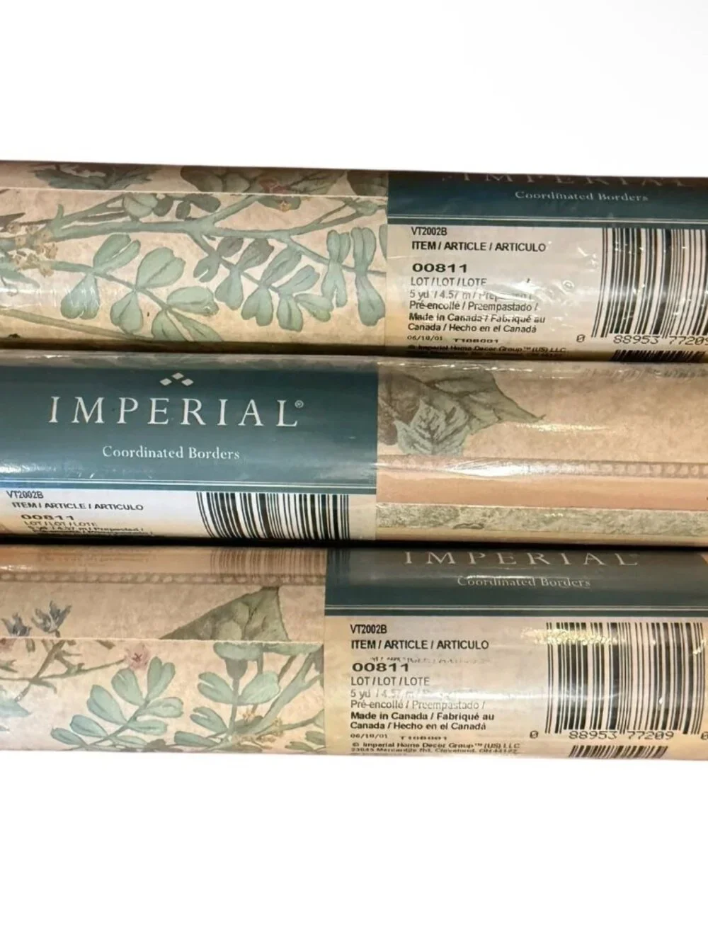 Imperial Vintage Wallpaper Border Floral Butterfly Nature Cottage 3 Rolls NEW